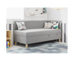 EKSPRESS - INTARO A16 łóżko tapicerowane 90x200 z materacem pocket clasic comfort.