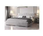 PRATO T7 łóżko tapicerowane 140x200 z pojemnikiem i kryształkami