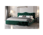 PRATO T7 łóżko tapicerowane 200x200 z pojemnikiem i kryształkami