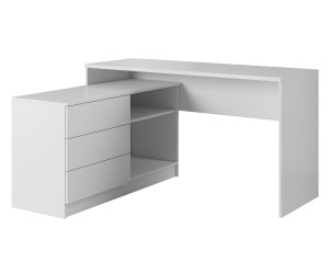 TOE zestaw biurowy: biurka L/P x 4 szt. białe