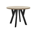 SZYBKA REALIZACJA !!! Nowoczesny stół rozkładany MARCO STL 191/2, blat kolor, okrągły 100-180 cm, podstawa czarna