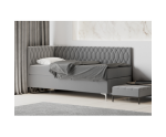 DIANA 2 M łóżko tapicerowane z materacem 80x180 z pojemnikiem, metalowe nóżki