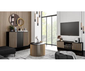 NICOLE N11 łóżko 140x200 w stylu loft w kolorze czarnym zagłowie zdobią lamele w kolorze artisan