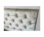JASMINA pojedyncze łóżko tapicerowane 80x200 ze stelażem, zagłowie pikowane guzikami, hotelowe do sypialni