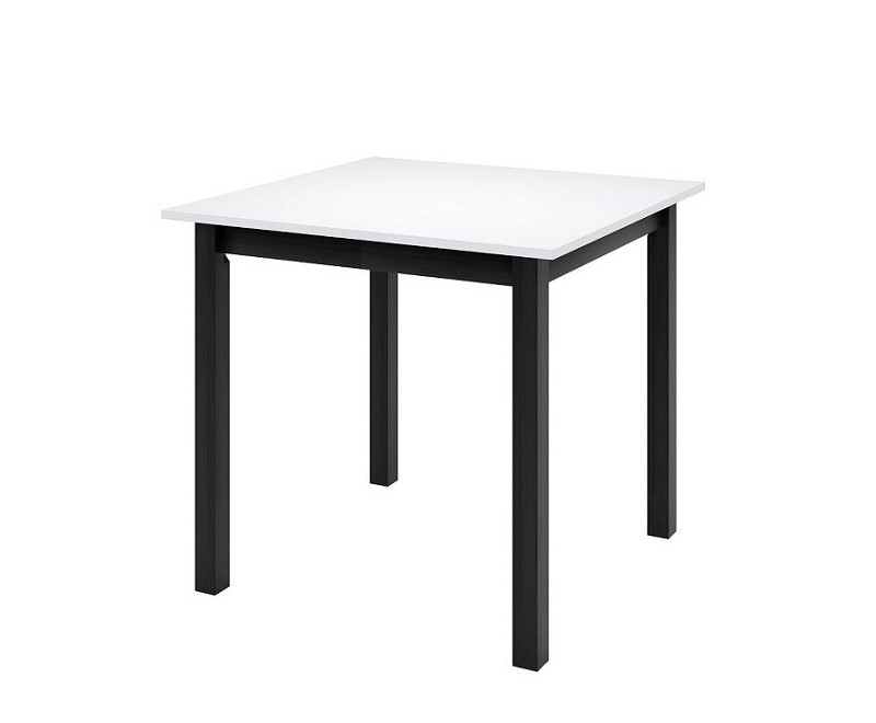 MOOD 45 solidny stół rozkładany 85x85-125 na drewnianej czarnej podstawie