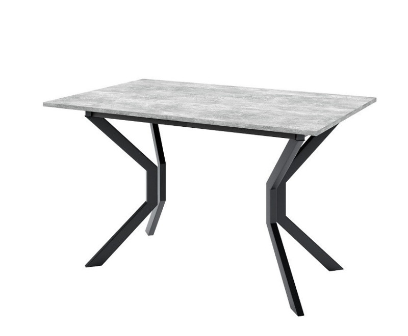 MOOD 50 nowoczesny stół rozkładany 80x125-165 z metalowymi czarnymi nogami