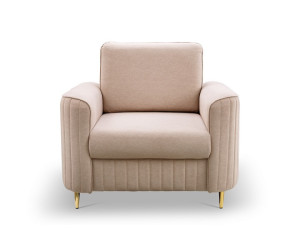 FLAVIO F3 fotel w stylu glamour ze złotymi nóżkami