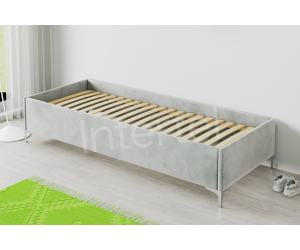 DIEGO SL 01 pojedyncze łóżko pod panele tapicerowane 80x200 ze stelażem, bez pojemnika na metalowych nóżkach