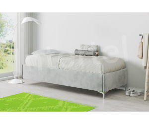 DIEGO SL 01 pojedyncze łóżko tapicerowane 90x200 pod panele ze stelażem, bez pojemnika na metalowych nóżkach