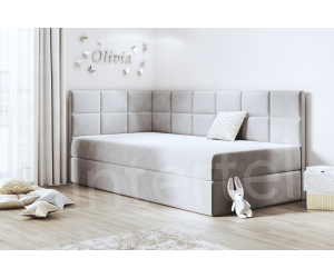 MEROO 3M łóżko tapicerowane 100x200 narożne