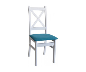 Od RĘKI !!! 6x SKANDI białe krzesło, siedzisko tapicerowane BLUVEL 78 butelkowa zieleń