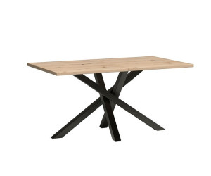 OD RĘKI !!! CALI CN stół rozkładany 90x160-260 cm, czarne metalowe nogi + blat sonoma