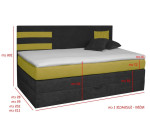KINGA 1K łóżko kontynentalne 90x200 z kieszonką